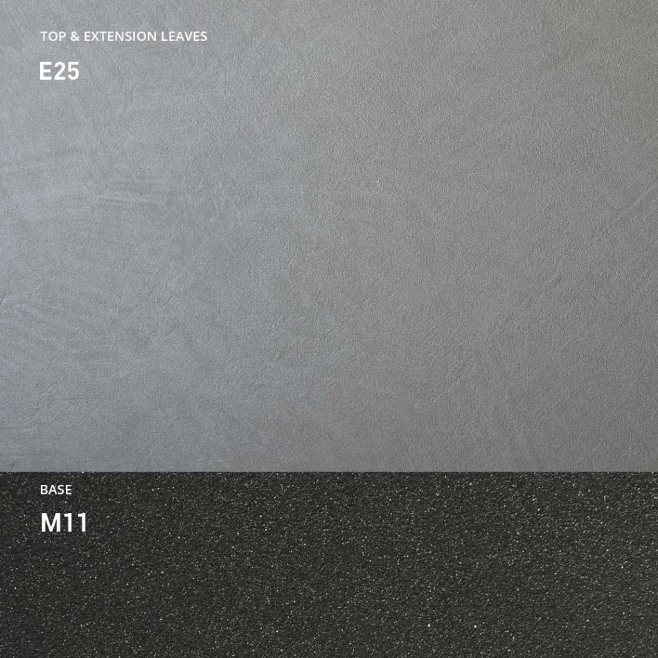 Consola con Tapa Efecto Mortero y Base de Metal Made in Italy - Timedio Viadurini