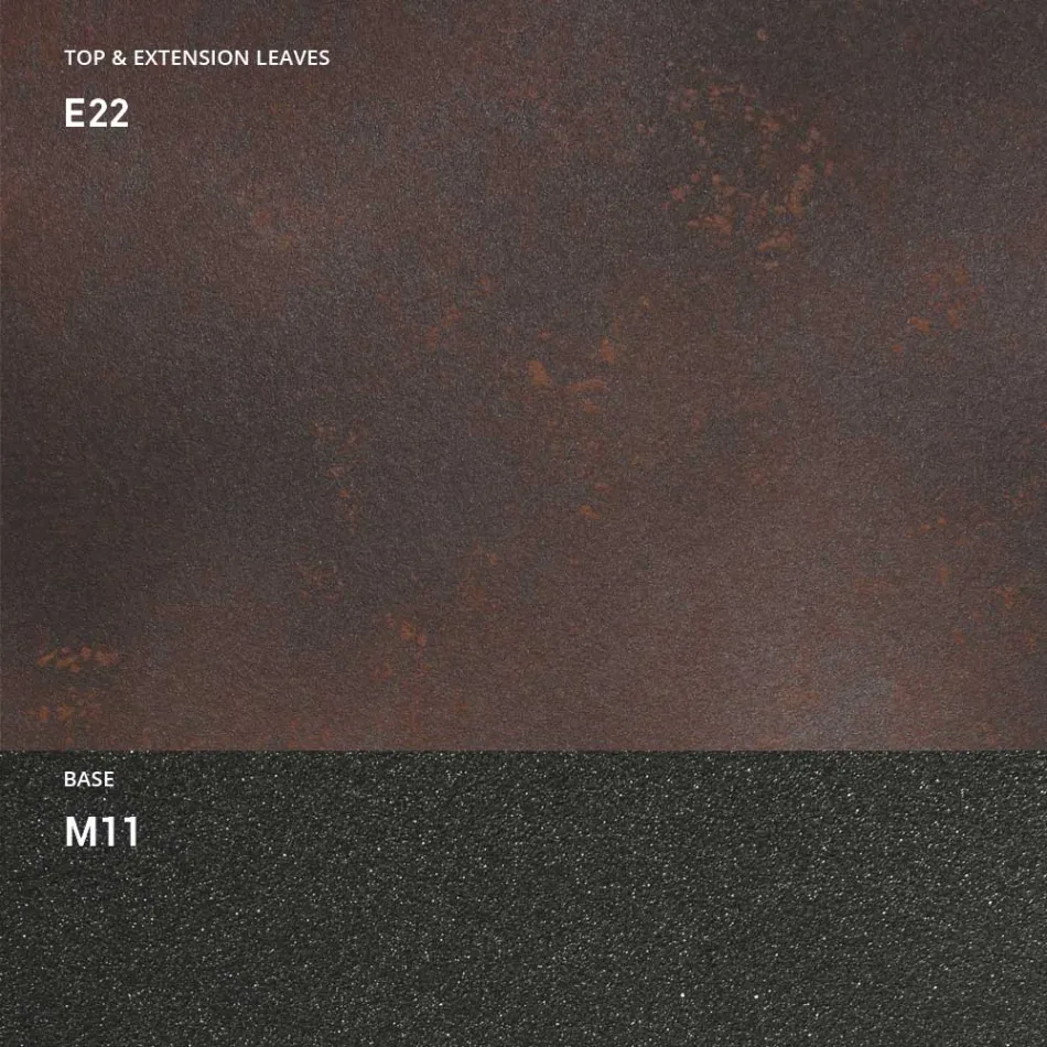 Consola con Tapa Efecto Mortero y Base de Metal Made in Italy - Timedio Viadurini