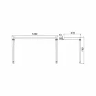 Consola de baño L 135 cm con doble cuenco en cerámica Made in Italy - Nausica Viadurini