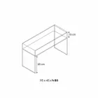 Consola de entrada en vidrio extraclaro con 2 cajones de nogal Canaletto - Selex Viadurini
