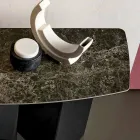 Consola de diseño Made in Italy en cerámica y vidrio - Aleatorio Viadurini