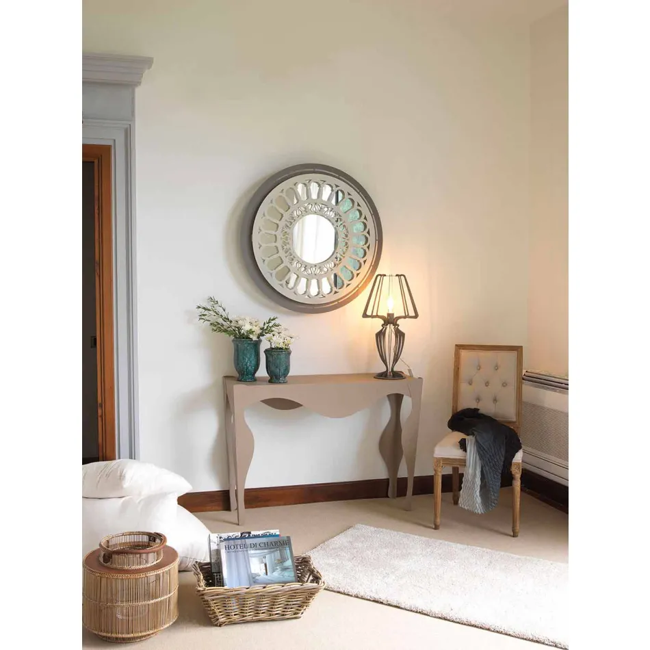 Consola de salón de diseño moderno en hierro coloreado Hecho en Italia - Gertrude Viadurini