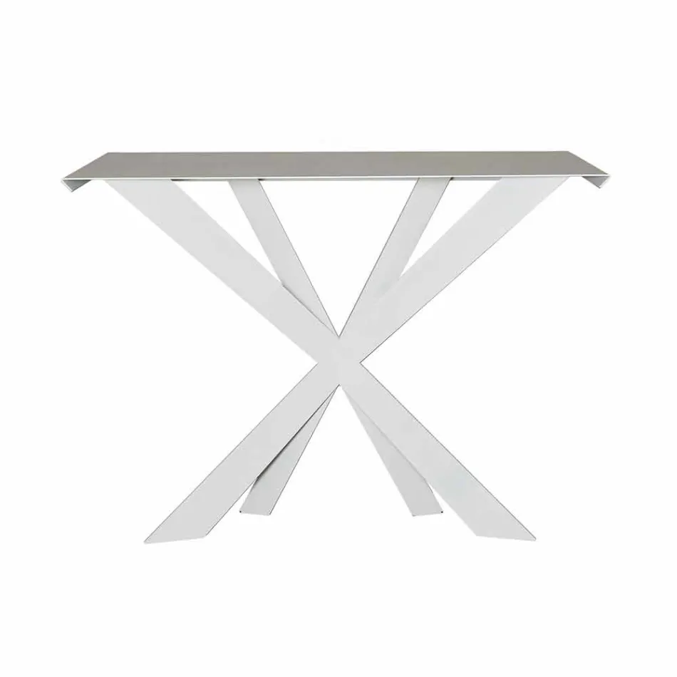 Consola de sala de estar o entrada de hierro coloreado Made in Italy - Zecchina Viadurini