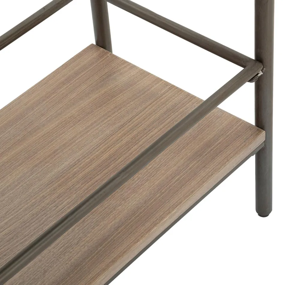 Consola de salón en madera de abeto y hierro gris con 2 puertas - Cooper Viadurini