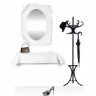 Consola de diseño moderno en plexiglás blanco drapeado. Viadurini