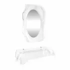 Consola de diseño moderno en plexiglás transparente drapeado. Viadurini