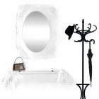 Consola de diseño moderno en plexiglás transparente drapeado. Viadurini