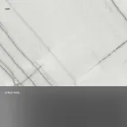 Consola de diseño con tablero de mármol y base de vidrio Made in Italy - Molino Viadurini