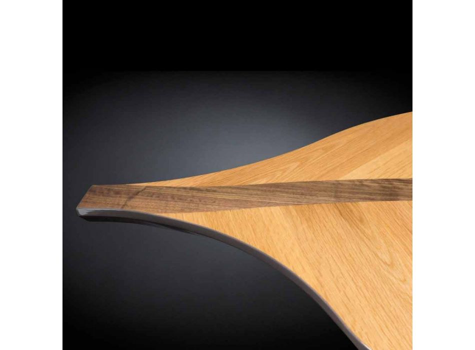 Consola de diseño y artesanía de madera de roble nogal Fenice Viadurini
