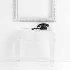 Consola de diseño en plexiglás transparente producido en Italia, Africo. Viadurini