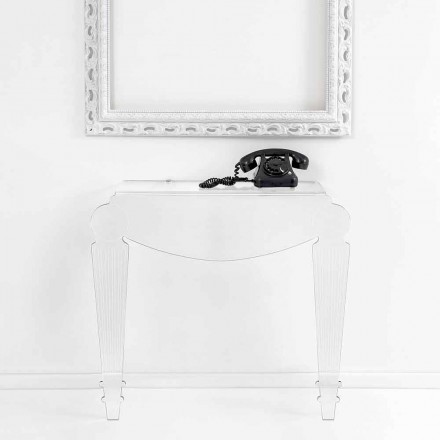 Consola de diseño en plexiglás transparente producido en Italia, Africo. Viadurini