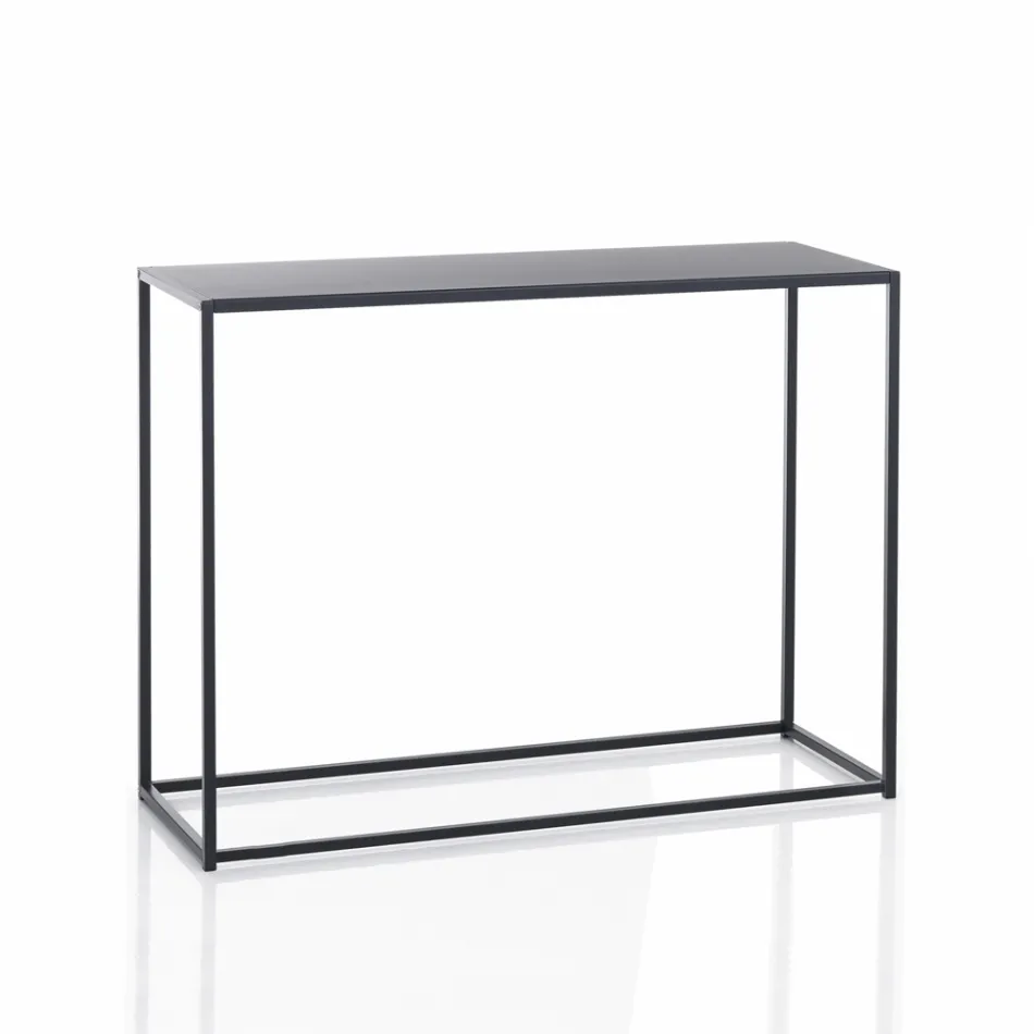 Consola Doble Fabricada en Acero Antracita - Osmio Viadurini