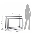 Consola Doble Fabricada en Acero Antracita - Osmio Viadurini