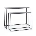 Consola Doble Fabricada en Acero Antracita - Osmio Viadurini