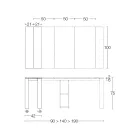 Consola extensible para exterior con base de metal y tablero de Hpl - Aghetto Viadurini
