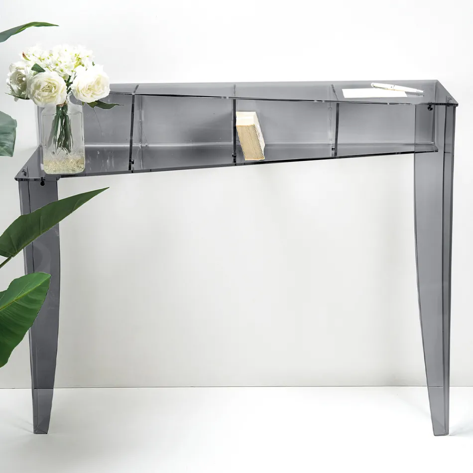 Consola fija con 4 compartimentos para guardar objetos en PMMA Made in Italy - Aladdin Viadurini