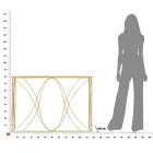 Consola de entrada fija en Hierro dorado con tablero de espejo - Emilia Viadurini