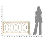 Consola de entrada fija en hierro dorado con tapa de cristal - Primula Viadurini