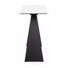 Consola de acero con tablero de cerámica y vidrio de diseño moderno - Cubebe Viadurini