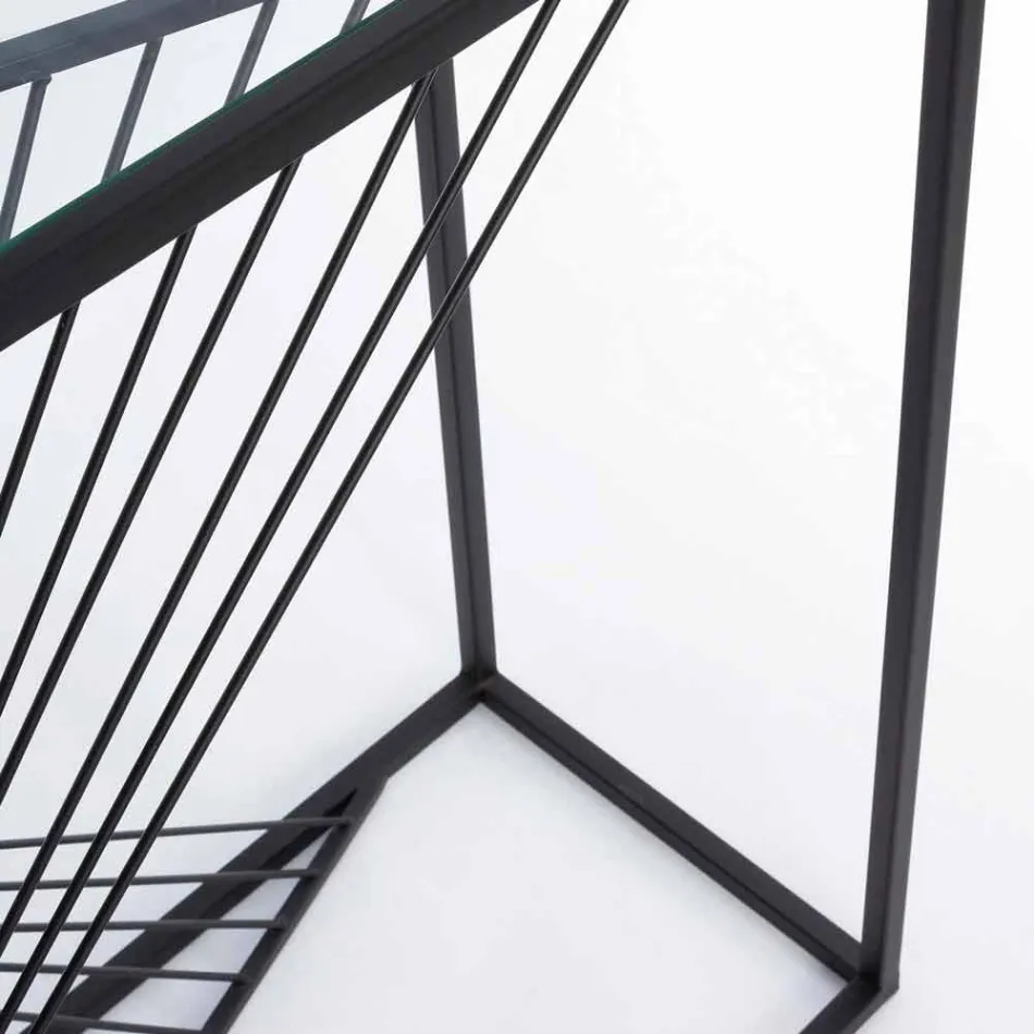 Consola en acero y vidrio Diseño moderno Espiral original - Sasuke Viadurini