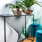 Consola en acero y vidrio Diseño moderno Espiral original - Sasuke Viadurini