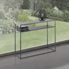 Consola en Acero Pintado Antracita - Osmio Viadurini