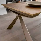 Consola en madera y metal extensible hasta 295 cm Made in Italy - Timedio Viadurini