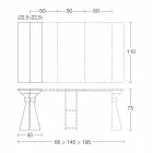 Consola en madera y metal extensible hasta 295 cm Made in Italy - Timedio Viadurini