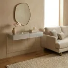 Mesa consola en tres acabados, fabricada en plexiglás, hecha en Italia - Fedra Viadurini