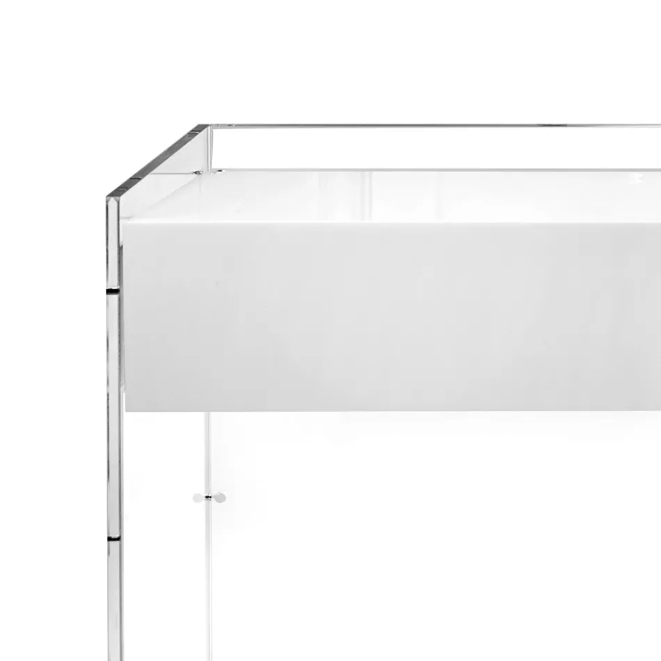Mesa consola en tres acabados, fabricada en plexiglás, hecha en Italia - Fedra Viadurini