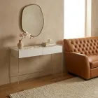 Mesa consola en tres acabados, fabricada en plexiglás, hecha en Italia - Fedra Viadurini