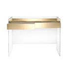 Mesa consola en tres acabados, fabricada en plexiglás, hecha en Italia - Fedra Viadurini
