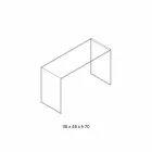 Consola en vidrio extraclaro elegante diseño minimalista 2 dimensiones - Selex Viadurini