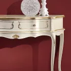 Consola de entrada clásica en madera con 1 cajón Made in Italy - Leonor Viadurini