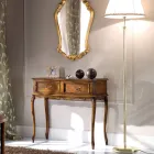 Consola de entrada clásica en madera con cajones Made in Italy - Richard Viadurini