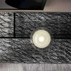 Consola de entrada de diseño de vidrio decorado extralight Made in Italy - Sestola Viadurini