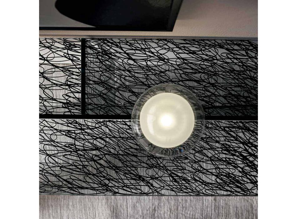 Consola de entrada de diseño de vidrio decorado extralight Made in Italy - Sestola Viadurini