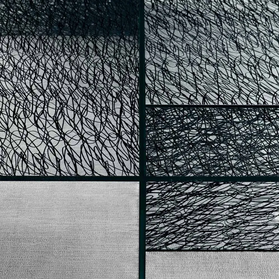 Consola de entrada de diseño de vidrio decorado extralight Made in Italy - Sestola Viadurini