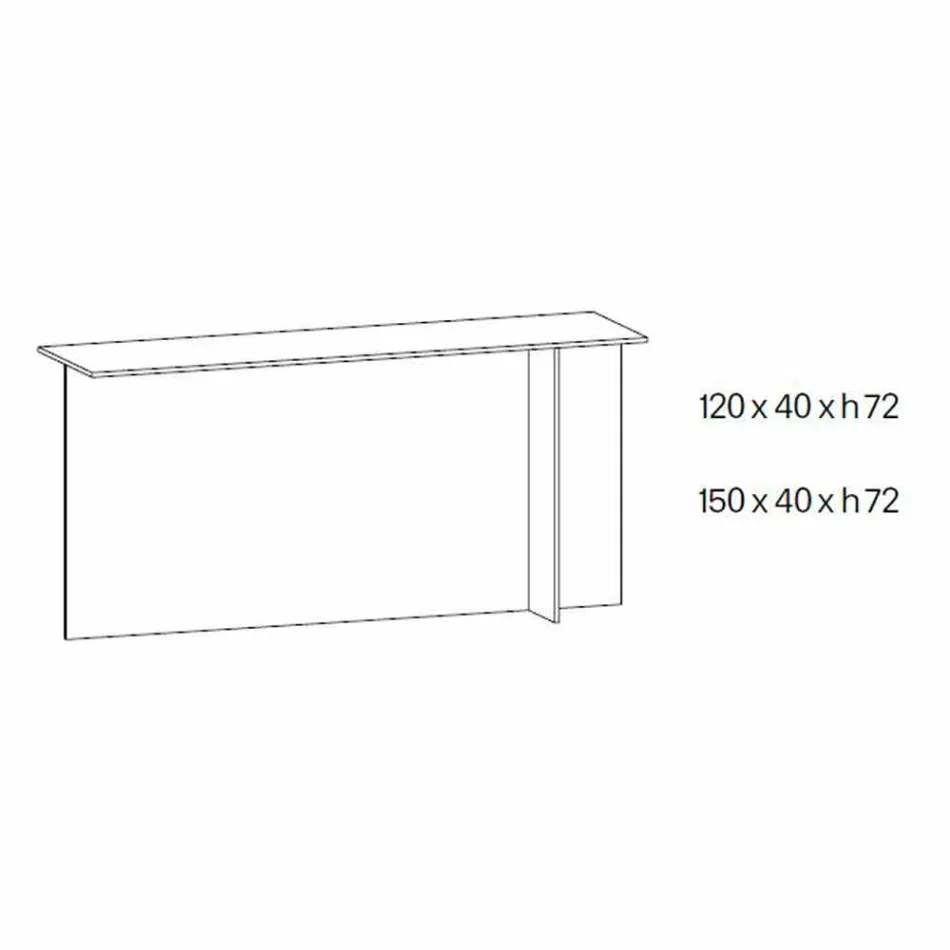 Consola de entrada de diseño de vidrio decorado extralight Made in Italy - Sestola Viadurini