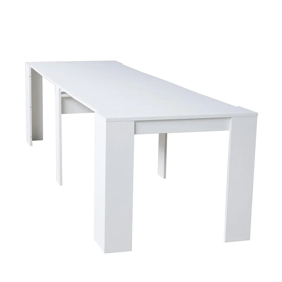 Consola extensible moderna 296 cm en madera de melamina Made in Italy - Ariella Viadurini