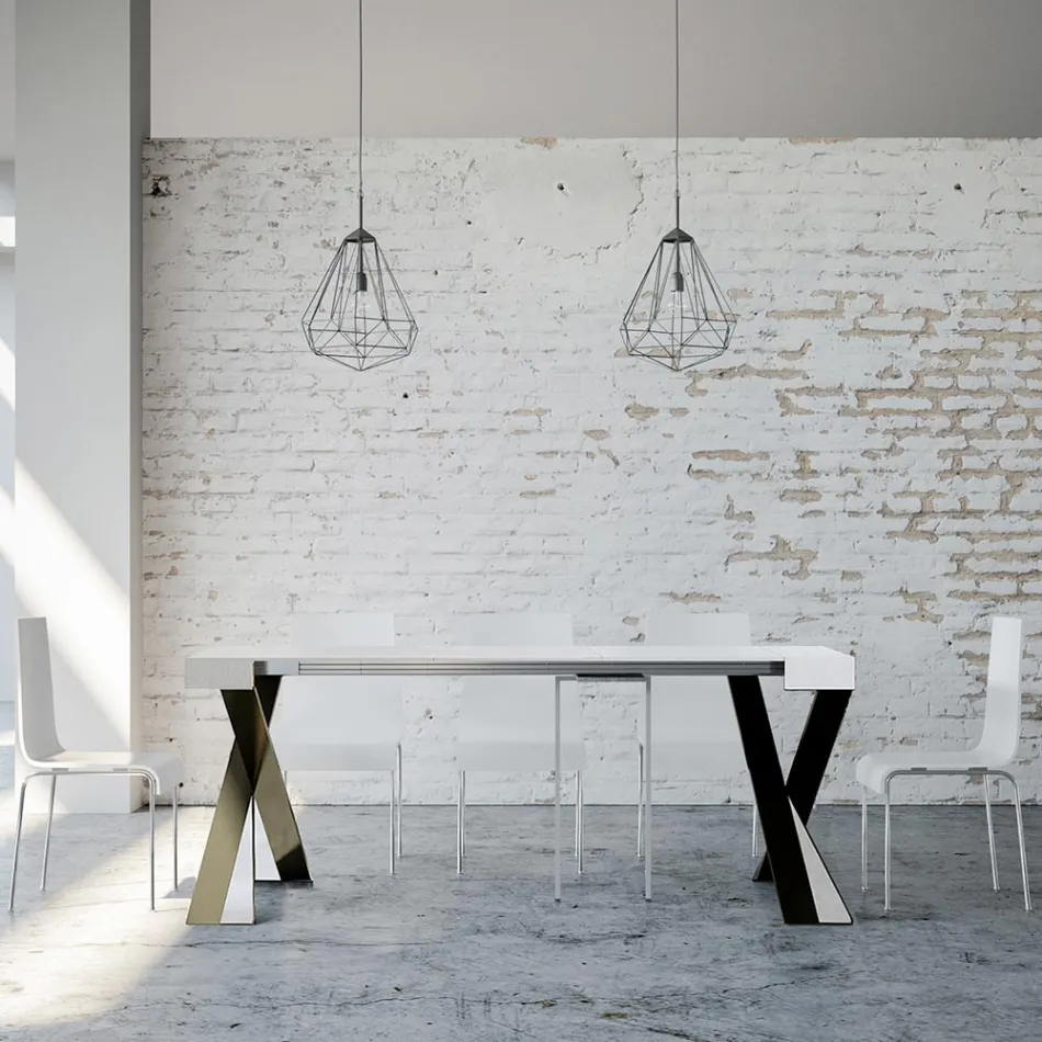 Consola moderna extensible a 300 cm con estructura antracita Made in Italy - Avventura Viadurini