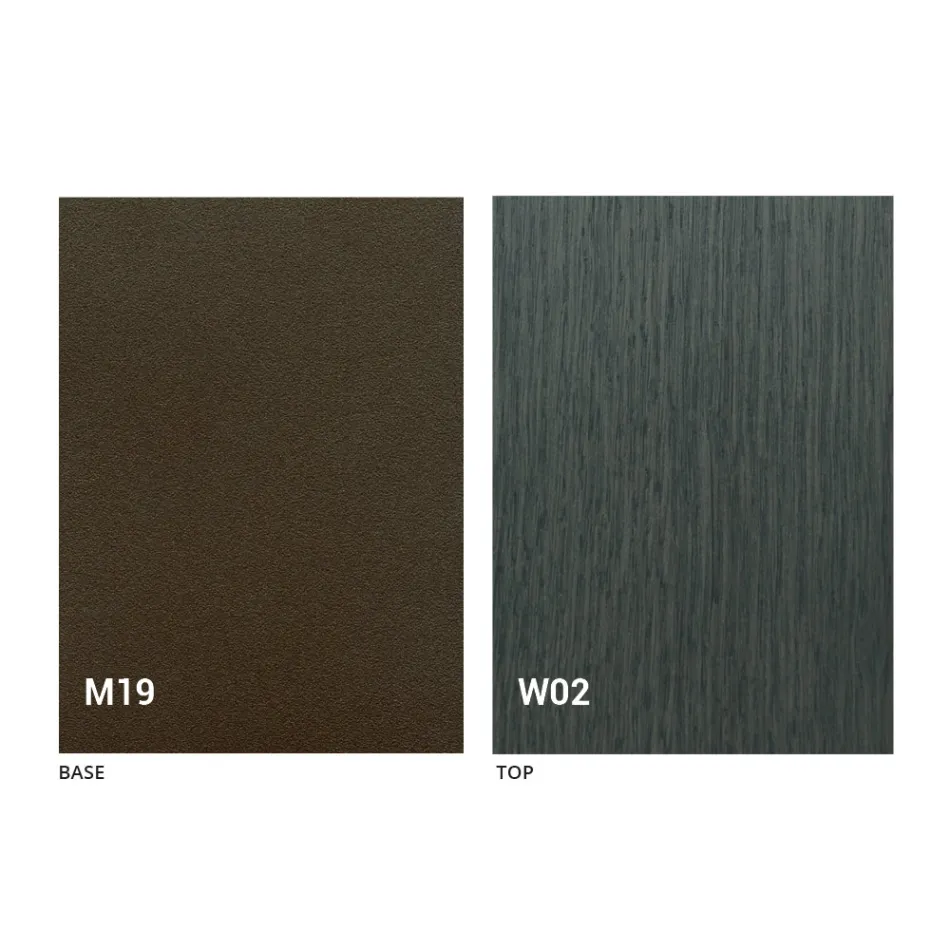 Consola de mesa extensible moderna en madera de roble y metal Made in Italy - Nappo Viadurini