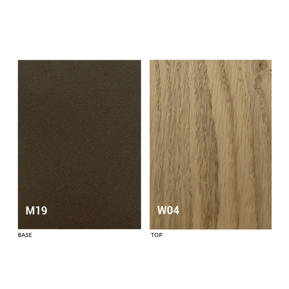 Consola de mesa extensible moderna en madera de roble y metal Made in Italy - Nappo Viadurini