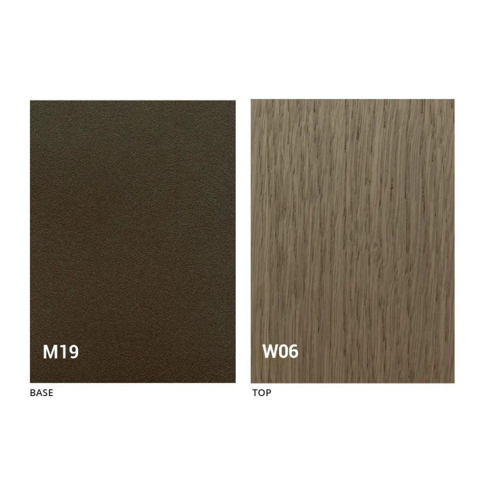 Consola de mesa extensible moderna en madera de roble y metal Made in Italy - Nappo Viadurini