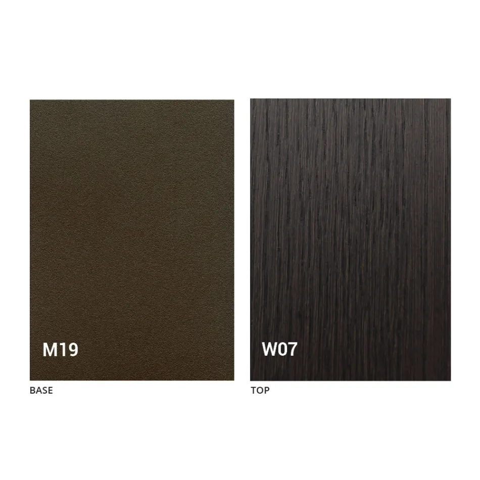 Consola de mesa extensible moderna en madera de roble y metal Made in Italy - Nappo Viadurini