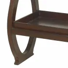 consola moderna con la bandeja de Walter en chaqueta de cuero marrón Viadurini