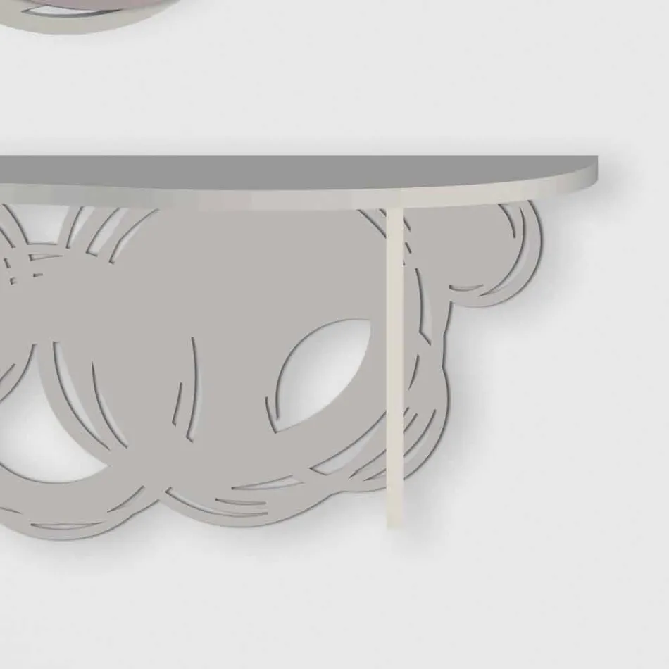 Consola de diseño moderno en arena y madera beige para montaje en pared - Orbit Viadurini