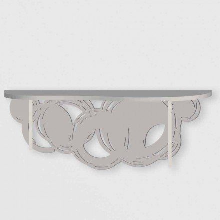 Consola de diseño moderno en arena y madera beige para montaje en pared - Orbit Viadurini