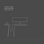Consola de diseño minimalista moderno en metal de colores Made in Italy - Benjamin Viadurini