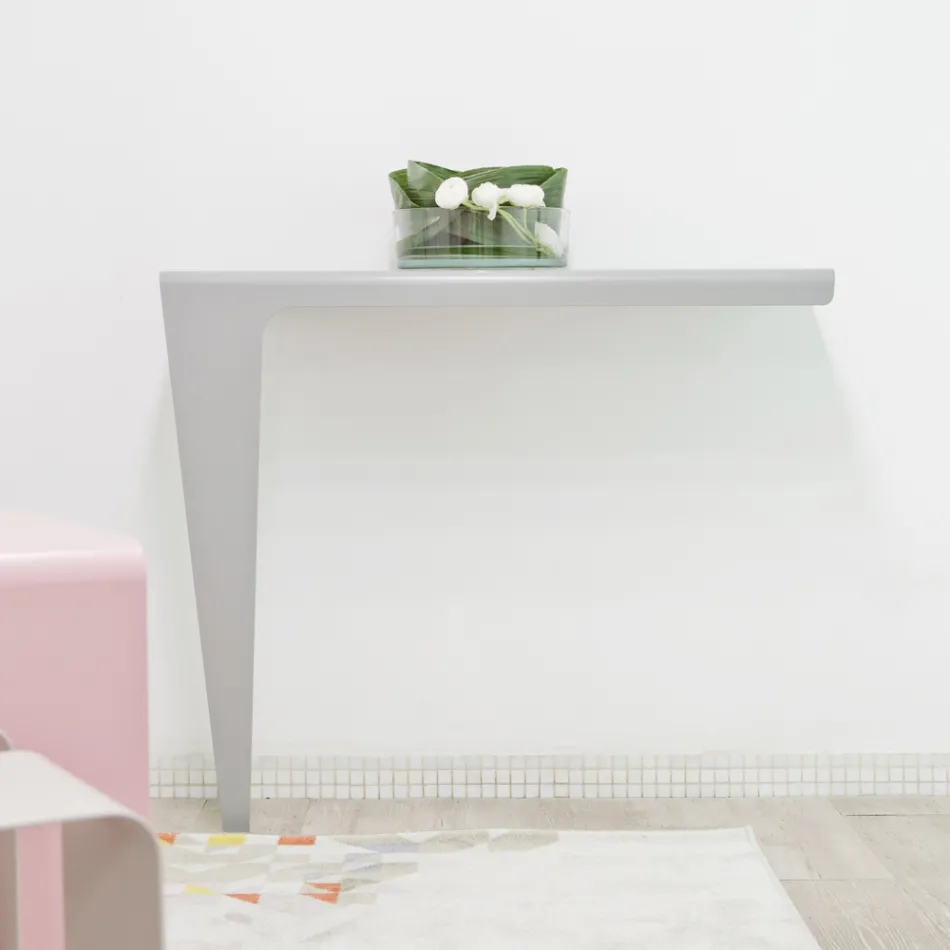 Consola de diseño minimalista moderno en metal de colores Made in Italy - Benjamin Viadurini